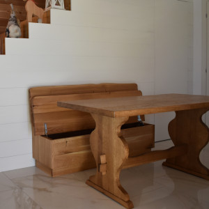 Oak Storage Bench