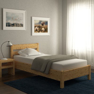 Solid Stone Pine Single Bed