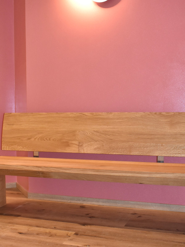 Solid Oak Table Bench
