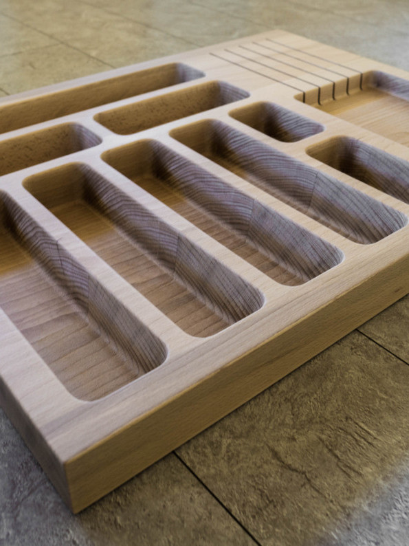 Solid Stone Pine Cutlery Holder