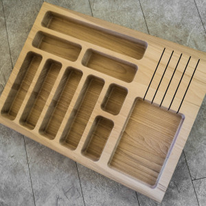 Besteckeinsatz Holz Massiv