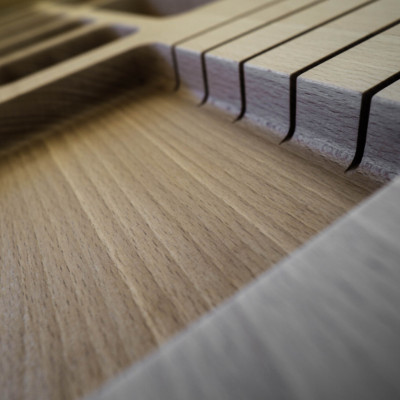 Solid Stone Pine Cutlery Holder