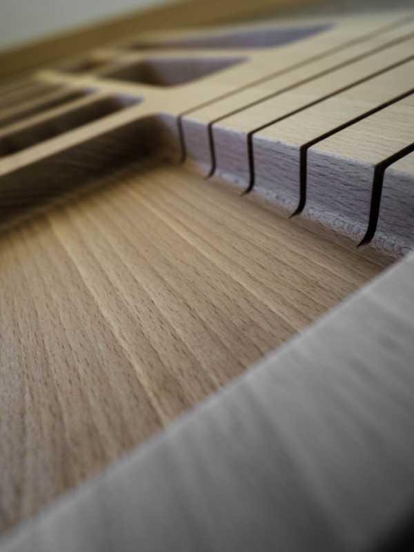 Solid Stone Pine Cutlery Holder