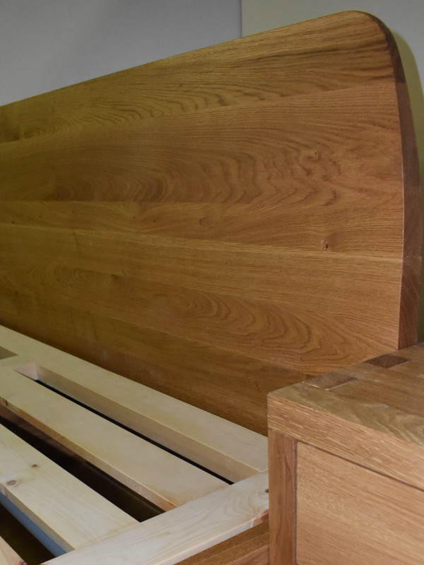 Solid Oak Bed with Storage