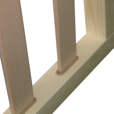 Solid stone pine bed base with slats