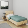 Single bed in stone pine