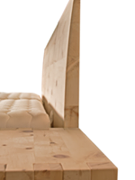 Single bed in stone pine