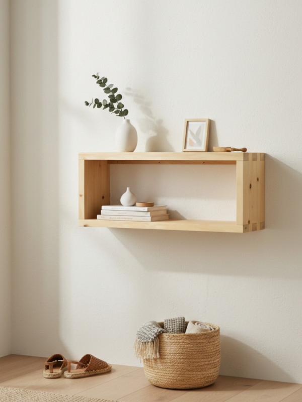 Solid Stone Pine Shelf