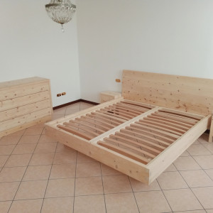 Zirben Massivholzbett